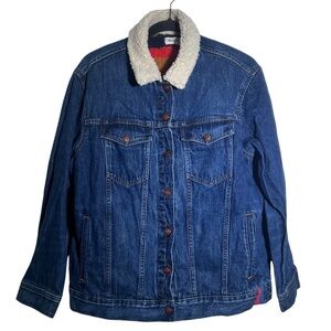 Madewell x Kule Sherpa-Lined Oversized Jean Jacket Medium